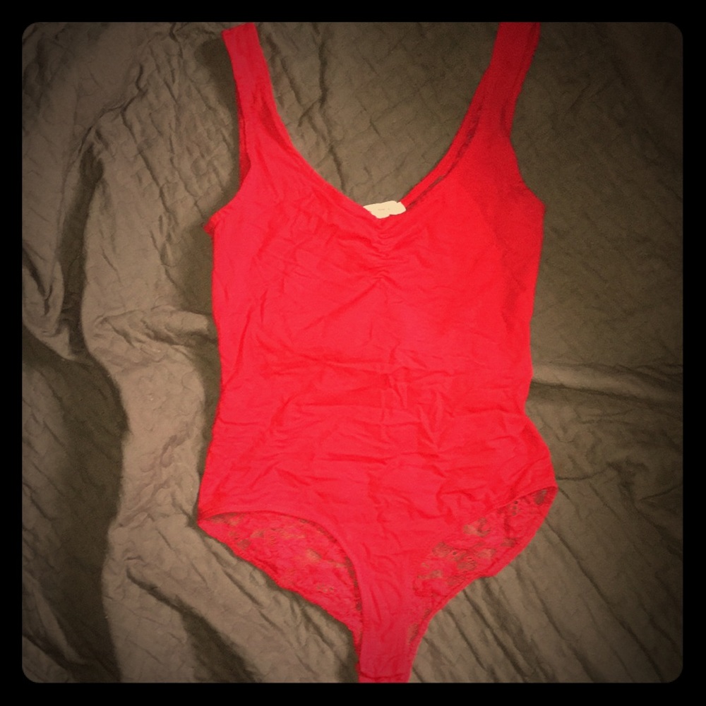 Make an offer of Bundle Red solid lace Bodysuit